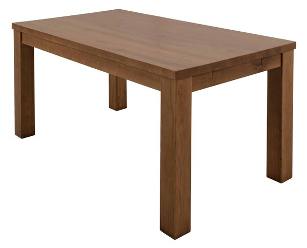 Korund skladací stôl z masívneho dubového dreva rustikálny lak (vrchná časť 4 cm) - 1400x900x40 mm