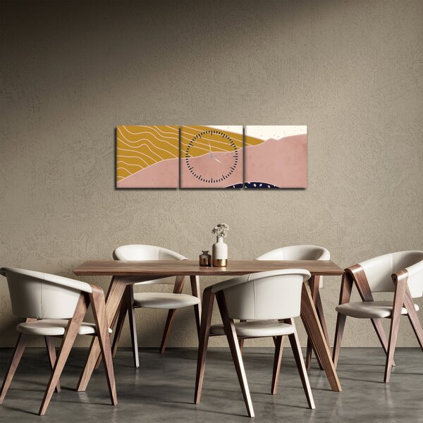 Obraz - Východ slnka (s hodinami) (90x30 cm)