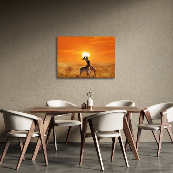 Obraz - Žirafy v národnom parku Serengeti (70x50 cm)