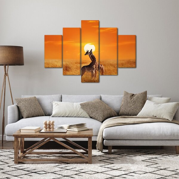Obraz - Žirafy v národnom parku Serengeti (150x105 cm)