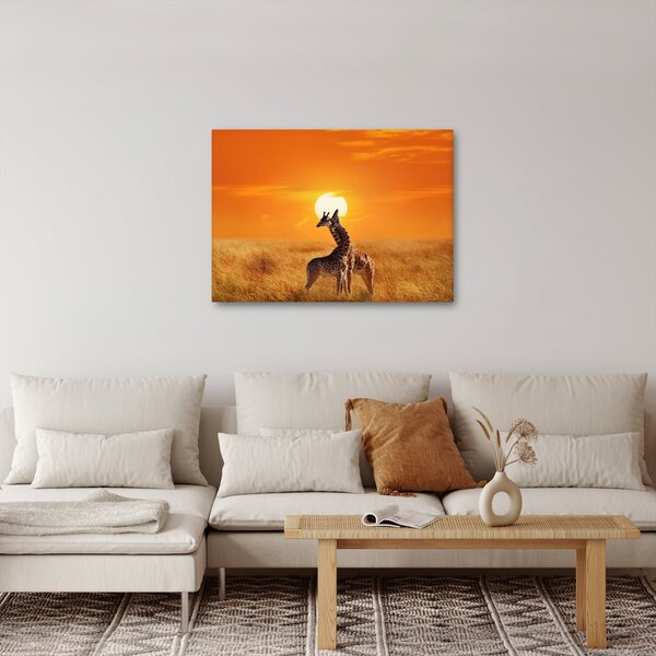 Obraz - Žirafy v národnom parku Serengeti (70x50 cm)