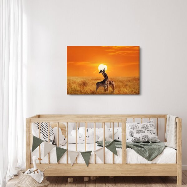 Obraz - Žirafy v národnom parku Serengeti (90x60 cm)