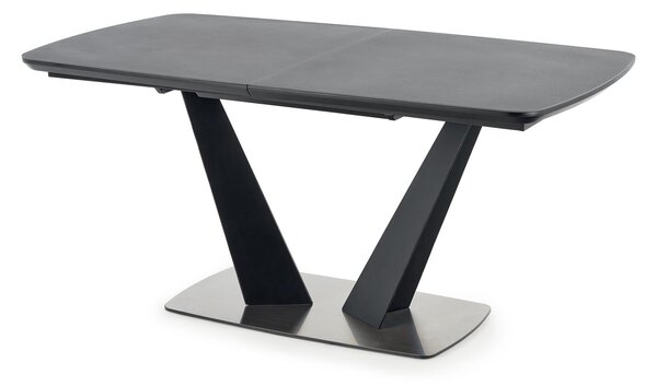 FANGOR stôl rozkládací, Pracovná doska - tmavý popol, Podstavec - Čierny