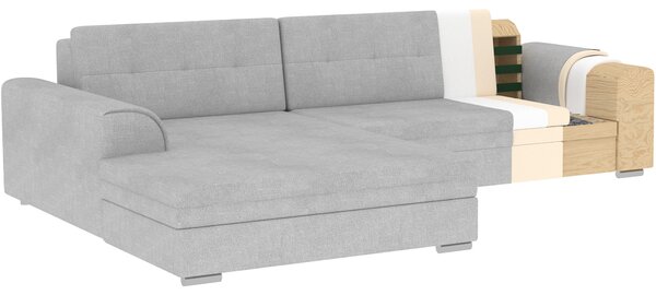NovýNábytok.sk Rohová sedacia súprava Sintio (sivá) (L). Akcia -14%. Vlastná spoľahlivá doprava až k Vám domov. 1162944