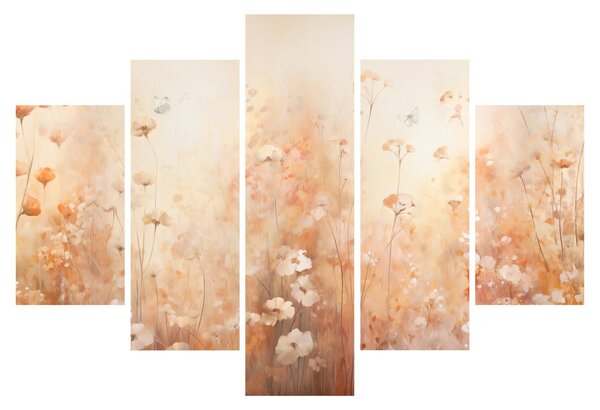 Obraz - Vzor divokých kvetov (150x105 cm)