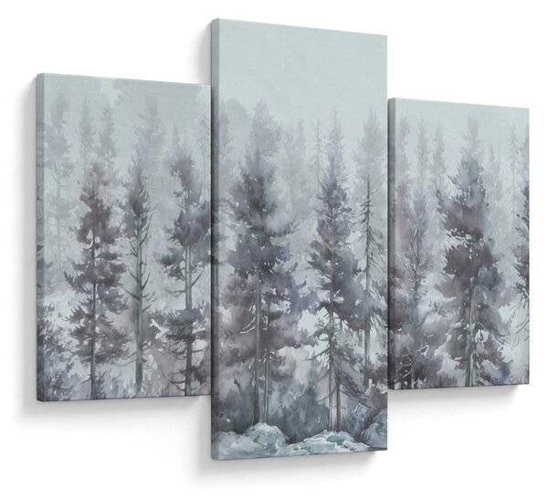 Obraz - Borovicový les II., aquarel (90x60 cm)