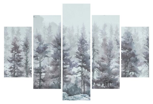 Obraz - Borovicový les II., aquarel (150x105 cm)