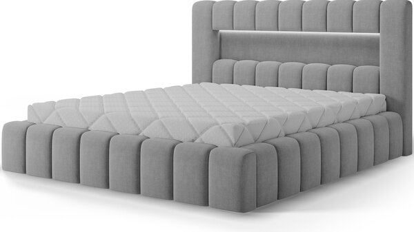 NovýNábytok.sk Manželská posteľ 180x200 cm Parecidas (sivá) (s úl. priestorom, s roštom). Akcia -11%. Vlastná spoľahlivá doprava až k Vám domov. 1162973