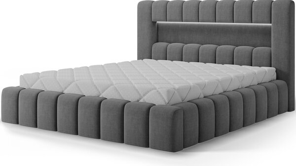 NovýNábytok.sk Manželská posteľ 180x200 cm Parecidas (sivá) (s úl. priestorom, s roštom). Akcia -11%. Vlastná spoľahlivá doprava až k Vám domov. 1162974