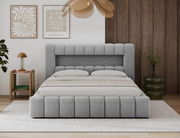 NovýNábytok.sk Manželská posteľ 180x200 cm Parecidas (sivá) (s úl. priestorom, s roštom). Akcia -11%. Vlastná spoľahlivá doprava až k Vám domov. 1162973