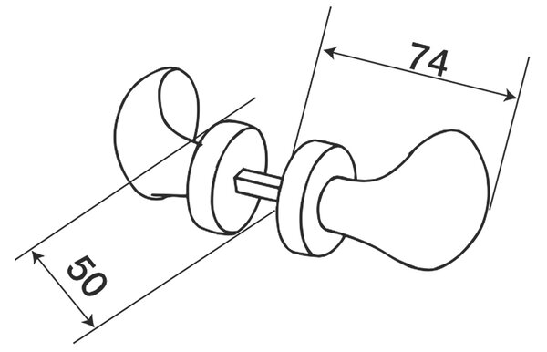 Dverné GULE TWIN F507 (CH-SAT), Twin CH-SAT (chróm matný)