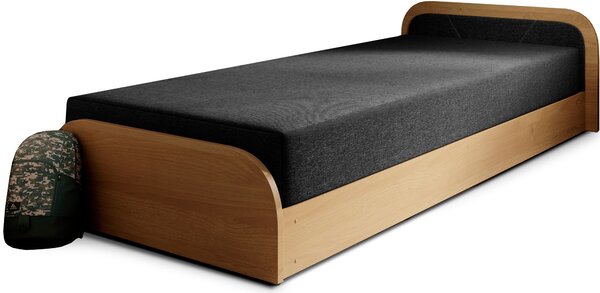 NovýNábytok.sk Jednolôžková posteľ 80x190 cm Paliar (tmavosivá) (s úl. priestorom, s roštom a matracom) (P). Akcia -16%. Vlastná spoľahlivá doprava až k Vám domov. 1163028