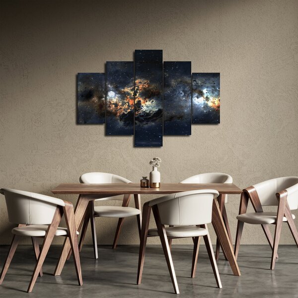 Obraz - Vesmír s hmlovinou (150x105 cm)
