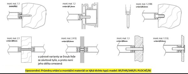 Madlo TWIN JHR 118002 (E) - kus, Twin E (nerez matná)