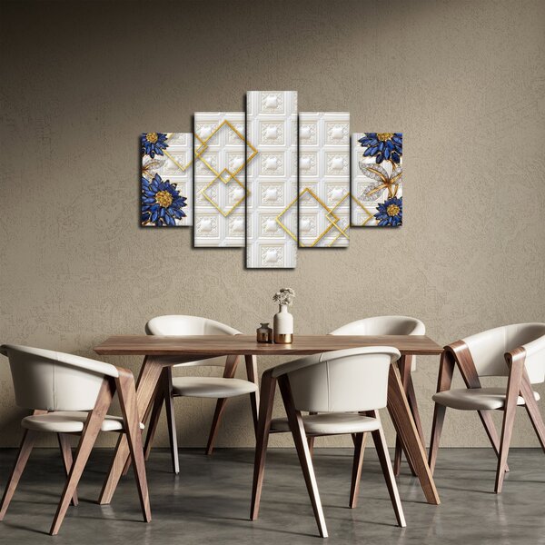 Obraz - Diamantové kvety (150x105 cm)