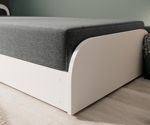 NovýNábytok.sk Jednolôžková posteľ 80x190 cm Paliar (sivá) (s úl. priestorom, s roštom a matracom) (L). Akcia -12%. Vlastná spoľahlivá doprava až k Vám domov. 1163041
