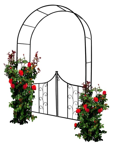 Záhradná pergola s bránkou 138 x 40 x 240 cm