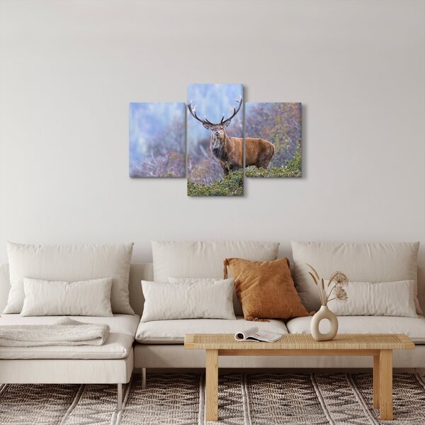 Obraz - Jeleň v krajine (90x60 cm)