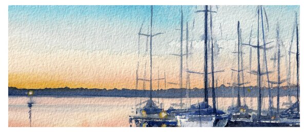 Obraz - Lodičky, aquarel (120x50 cm)