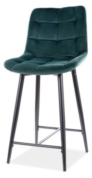 Barová stolička CHAC 4 zelená/čierna