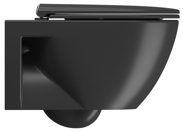 GSI GSI, PURA ECO závesná WC misa, Swirlflush, 36x55cm, čierna dual-mat, 880726