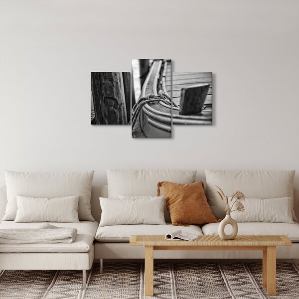 Obraz - Priviazaná loď (90x60 cm)