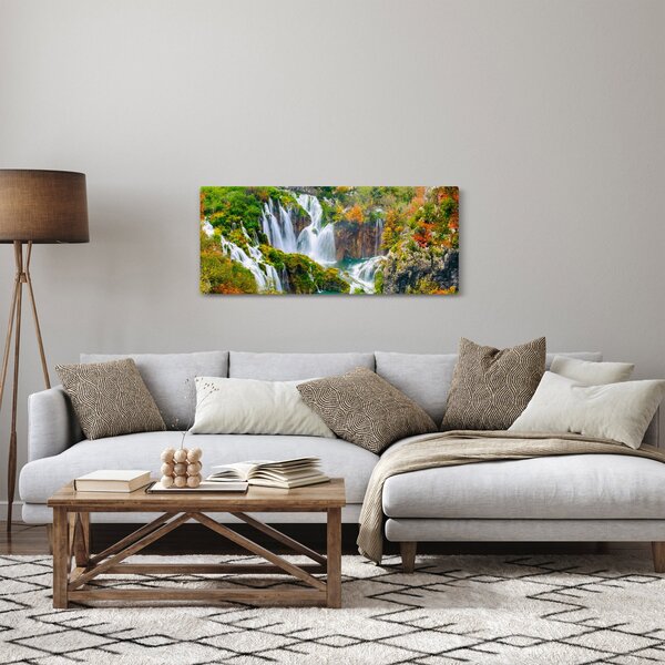 Obraz - Národný park Plitvické jazerá (120x50 cm)