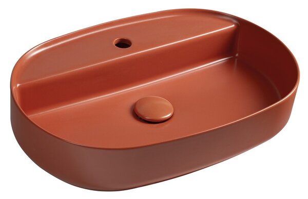 Isvea Isvea, INFINITY OVAL keramické umývadlo na dosku, 60x40cm, terracotta, 10NF65060-2U