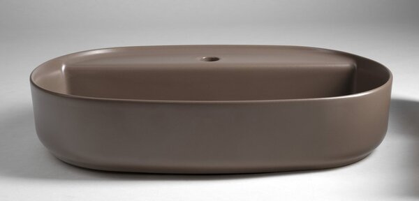 Isvea Isvea, INFINITY OVAL keramické umývadlo na dosku, 60x40cm, taupe, 10NF65060-2H
