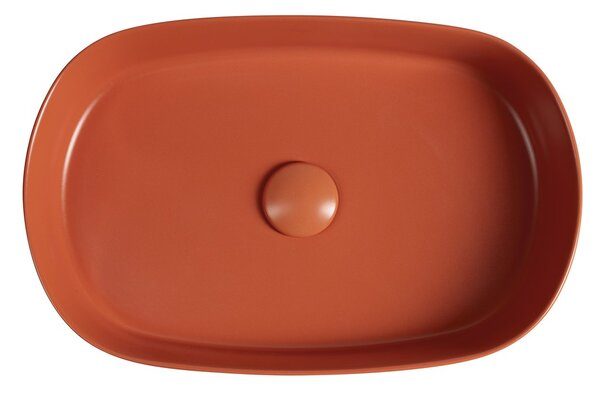 Isvea Isvea, INFINITY OVAL keramické umývadlo na dosku, 55x36cm, terracotta, 10NF65055-2U