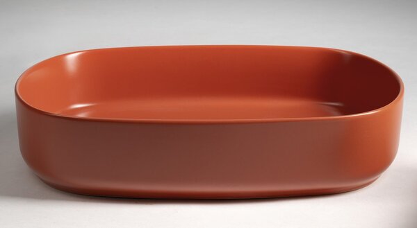 Isvea Isvea, INFINITY OVAL keramické umývadlo na dosku, 55x36cm, terracotta, 10NF65055-2U