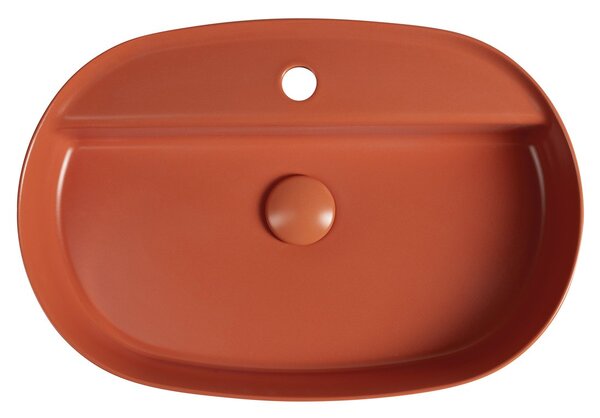Isvea Isvea, INFINITY OVAL keramické umývadlo na dosku, 60x40cm, terracotta, 10NF65060-2U