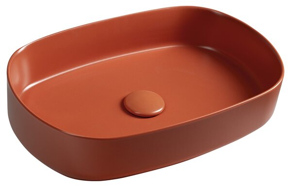 Isvea Isvea, INFINITY OVAL keramické umývadlo na dosku, 55x36cm, terracotta, 10NF65055-2U