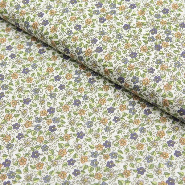 Metráž Bavlna vzorovaná - Kvety mini