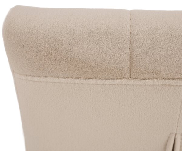 KONDELA Jedálenská stolička, béžová Dulux Velvet látka/chróm, SALOMA NEW