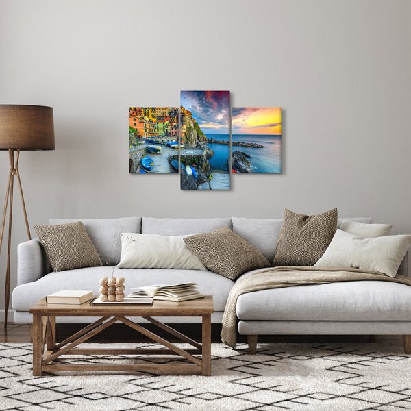 Obraz - Stredomorská dedina (90x60 cm)