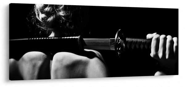 Obraz - Žena s mečom (120x50 cm)
