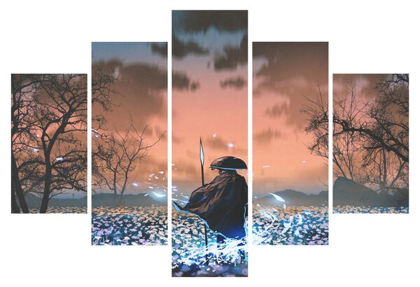 Obraz - Ilustrácia bojovníka (150x105 cm)