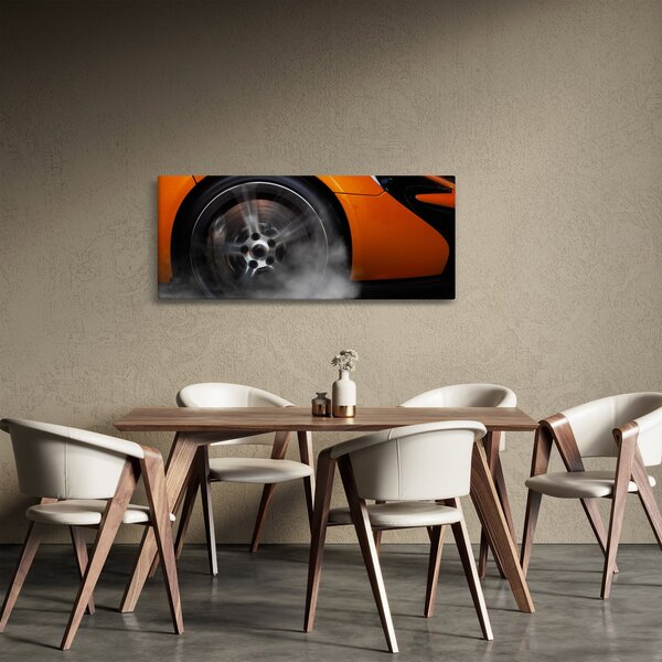 Obraz - Oranžový športiak (120x50 cm)