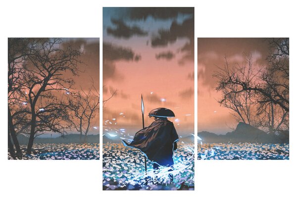 Obraz - Ilustrácia bojovníka (90x60 cm)