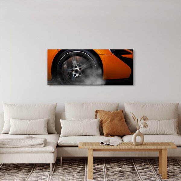 Obraz - Oranžový športiak (120x50 cm)