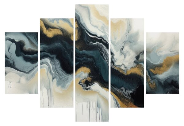 Obraz - Mramorovaná kresba (150x105 cm)