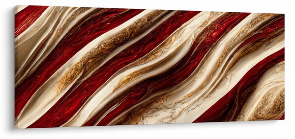 Obraz - Zlato - biela textúra (120x50 cm)