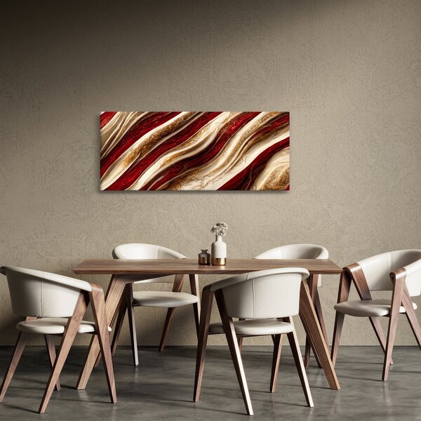 Obraz - Zlato - biela textúra (120x50 cm)