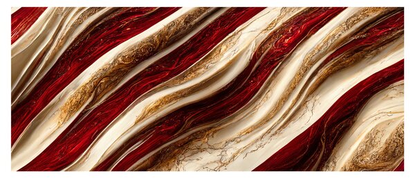 Obraz - Zlato - biela textúra (120x50 cm)
