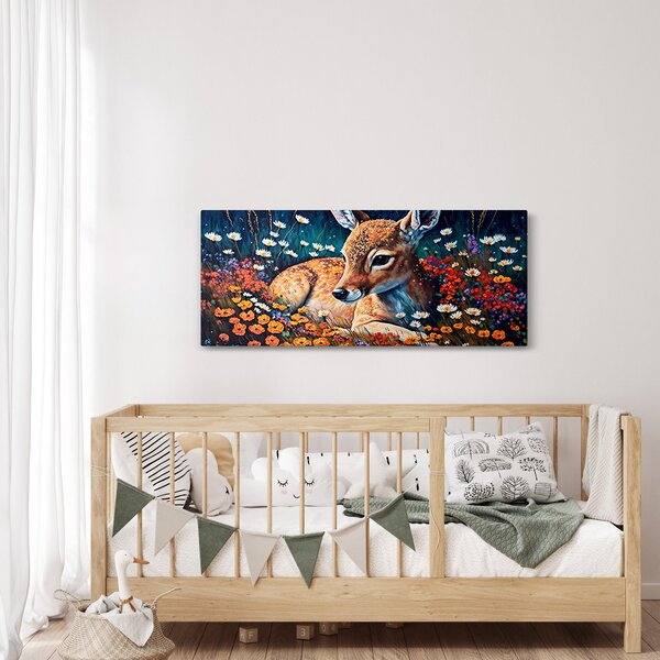 Obraz - Maľované srne (120x50 cm)