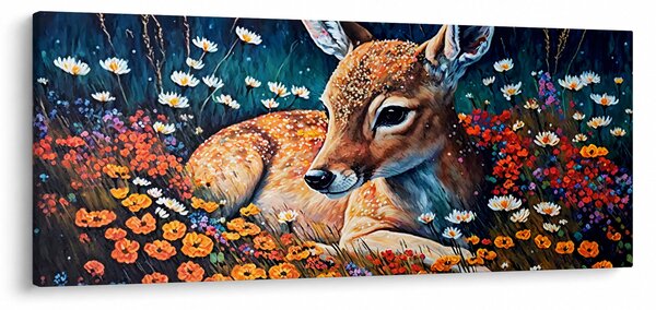 Obraz - Maľované srne (120x50 cm)