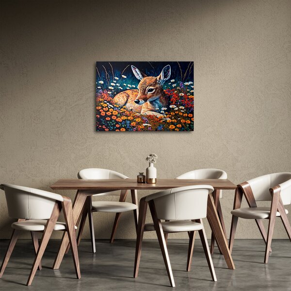 Obraz - Maľované srne (70x50 cm)