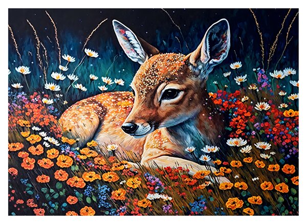 Obraz - Maľované srne (70x50 cm)
