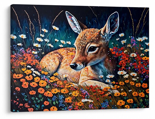 Obraz - Maľované srne (70x50 cm)